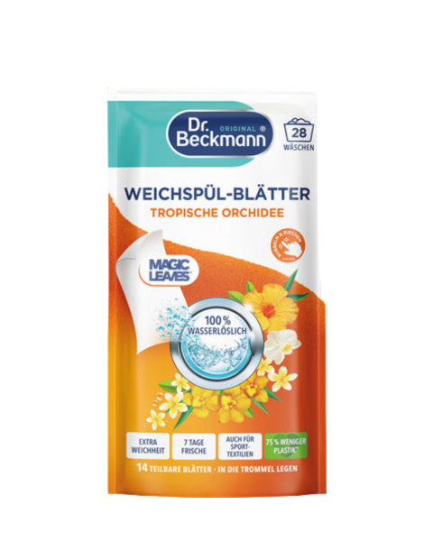 Dr. Beckmann Magic Leaves Weichspuel­ Blaetter Tropische Orchidee, 62g